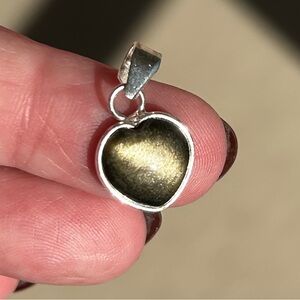 925 Sterling Silver Black Sheep Heart Pendant